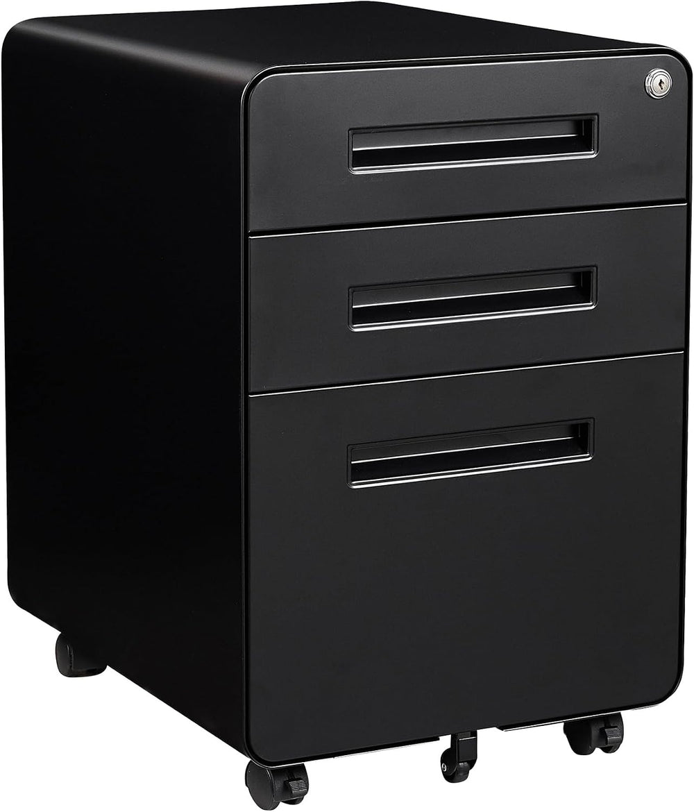 STANI 3 Drawer Filing Cabinet, Metal Filing Cabinet Legal/Letter Size with Lo...