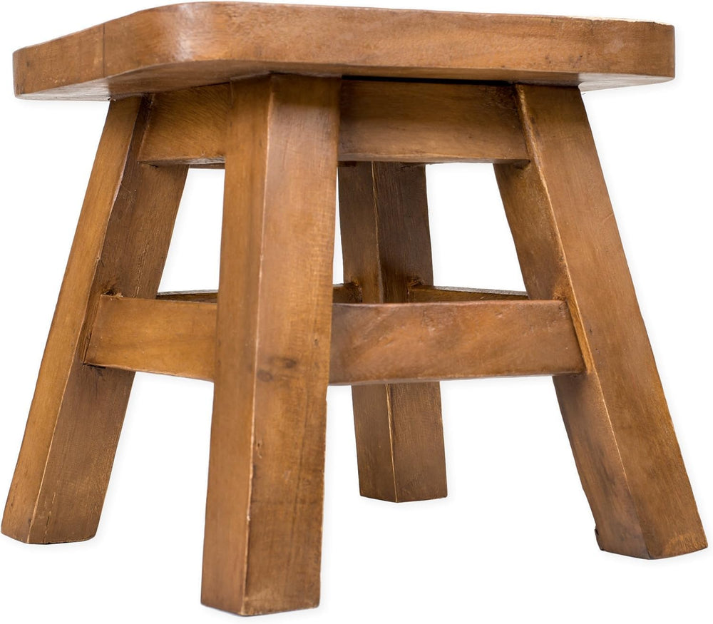 OMA Giraffe Design Wooden Stool End Table – Hand Crafted Animal Stool for Saf...