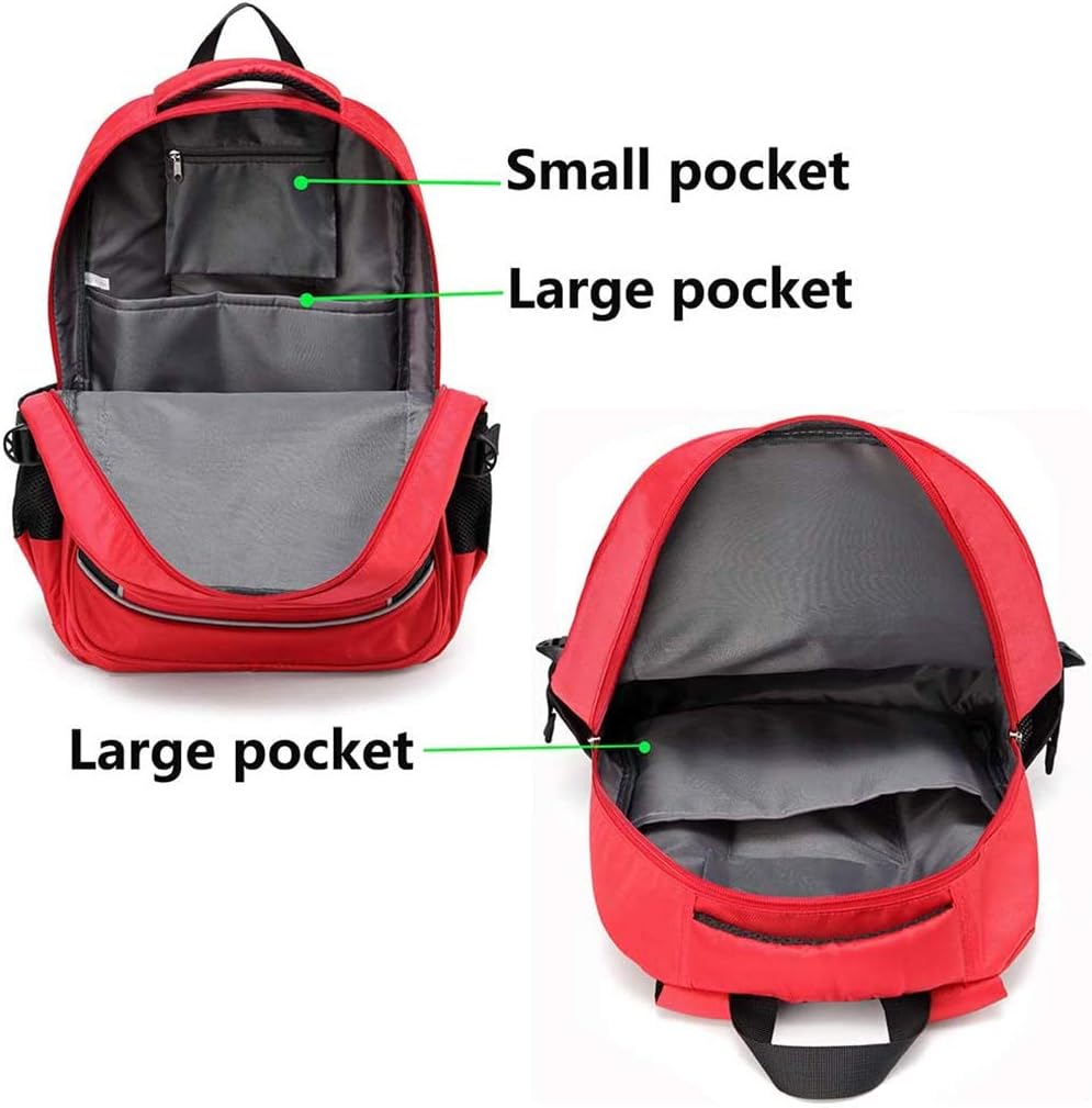First Aid Bag Empty Red Emergency First Responder Trauma Multi-Pocket Traveli...