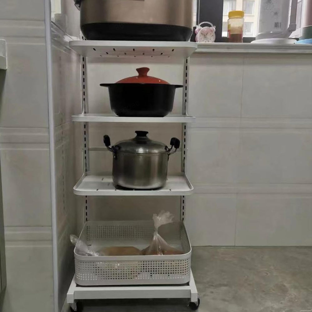Kitchen Pan Storage Rack with 3 Pan Stands 2 Boards and 1 Basket Cupboard niz...