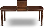 East West Furniture DODA7-MAH-32 7 Piece Dinette Set Includes a Rectangle Dining Table with Butterfly Leaf and 6 Polyester Fabric Upholstered Chairs, 42x78 Inch, Mahogany