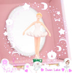 A&A Music Jewelry Box for Girls - Ballet Ballerina Theme with Spinning Doll & Swan Lake Melody, Pink Keepsake Box with Velvet Lining & Mirro