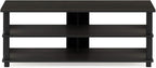 Furinno Turn-N-Tube Shoe Rack, 3-Tier Shoe Organizer, Compact Shoe Storage with Open Shelves, 15.5 x 41.1 x 15.8, for Closet Entryway, Office, Garage, Espresso/Black