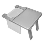 Children's Factory Edutray Desk Attachment for Cube Chair – Toddler Study Surface for Homeschool, Classroom, Space-Saving, Durable, Easy-Clean Plastic, Gray