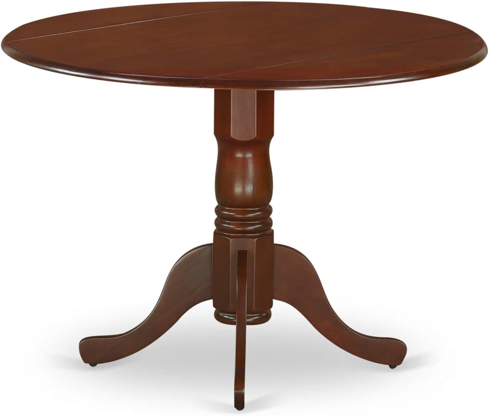 East West Furniture DLT-MAH-TP Dublin Dining Room Table - a Round Solid Wood ...