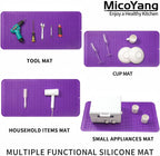 Silicone Dish Drying Mat for Multiple Usage,Easy clean,Eco-friendly,Heat-resistant Silicone Mat for Kitchen Counter or Sink,Refrigerator or Drawer Liner Purple 5XL 36inches x 18inches