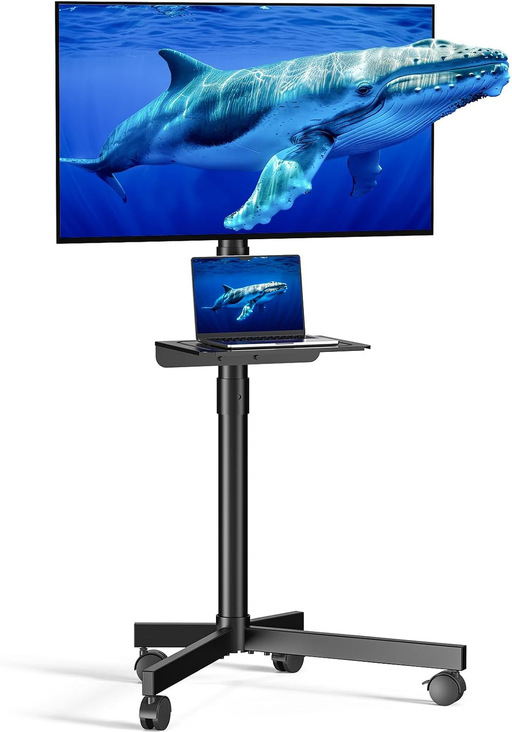 Mobile TV Cart for 23-60 Inch LCD LED OLED Flat Curved Screen TVs - Height Ad...