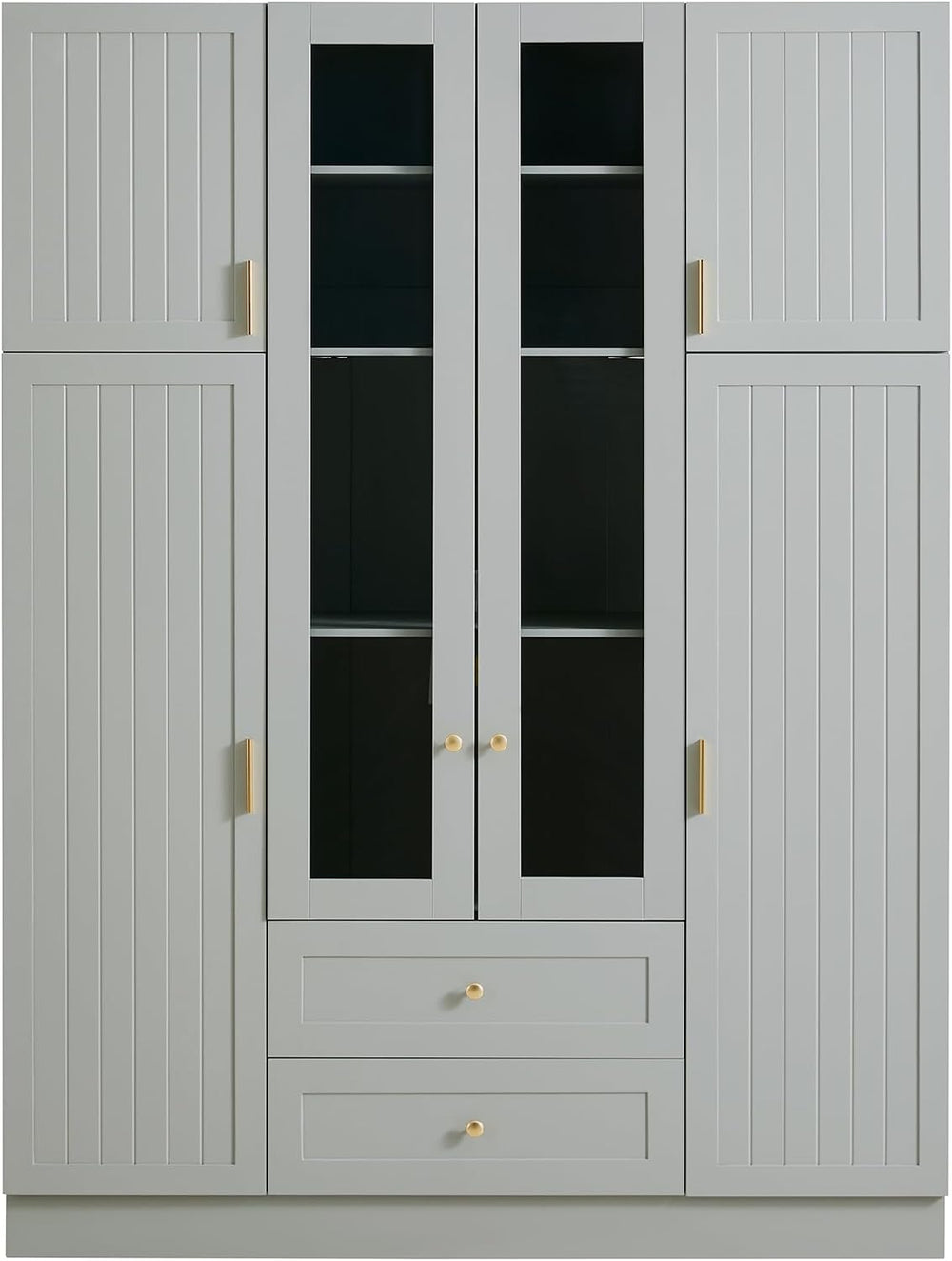 Polibi 6-Door Kitchen Pantry Storage Cabinet,53.2''Lx17.7''W ...