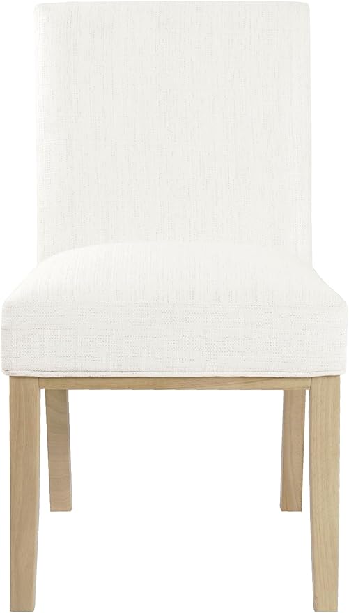 HomePop Kolbe Upholstered Dining Chair - Stain-Resistant Woven Fabric, 19.5" Seat Height, Ideal for 29-31 Inch Tables (Single Pack)