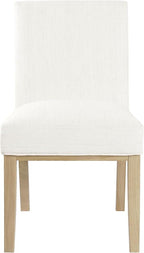 HomePop Kolbe Upholstered Dining Chair - Stain-Resistant Woven Fabric, 19.5" Seat Height, Ideal for 29-31 Inch Tables (Single Pack)