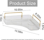 Corner Bathroom Countertop Organizer, Vanity Organizer Trays for Counter, Makeup Organizers, Perfume Tray, Skincare Shelf Storage Gifts for Women Girl Student (Clear, 1 Tier)