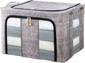 Clothes Organizer | with Clear Window Bag | Large Clothes Storage Bins with Lids - for Bedroom Home Apartment Closet Fabric Bed Sheets Comforter Toys Garment Organization