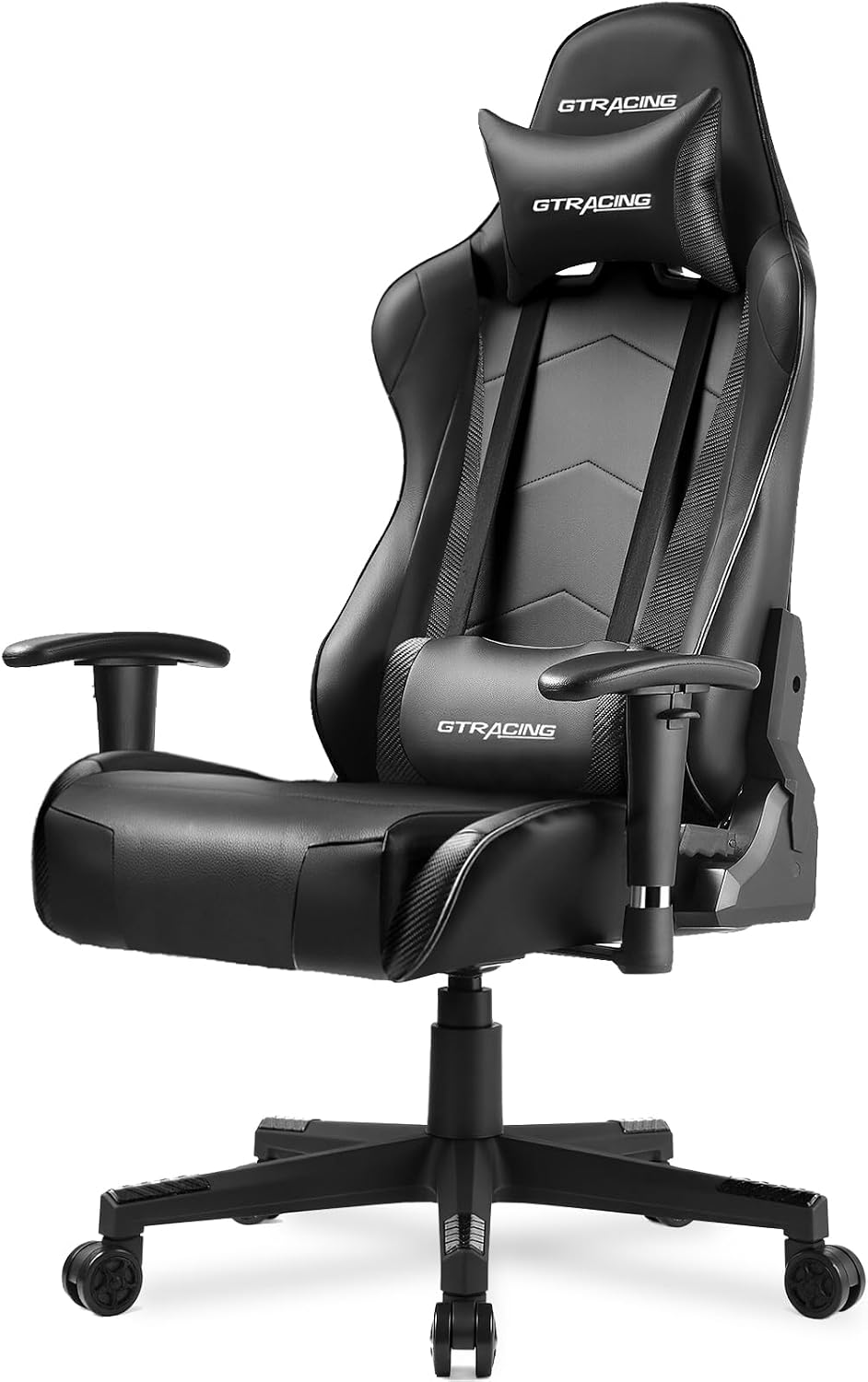 GTRACING Gaming Chair with Reclining Backrest, Adjustable Height and Swivel B...