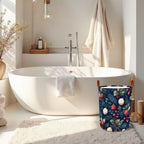 Laundry Hamper Winter Botanical Pattern Oxford Fabric Basket for Bedroom Bathroom Clothes Storage Foldable Laundry Container 15.7x19.7 Inch