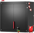 Metal Wall Cabinet,Wall Mounted Garage Storage Cabinet with Lock and Handle,Garage Wall Cabinet with Adjustable Shelves for Garages, Storage Rooms, Basements