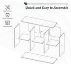 6-Cube Storage Organizer Shelf, Open Cube Bookshelf, Reversible Bookcase, Modern Sturdy Storage for Living Room, Bedroom, Entryway, Home Office, White