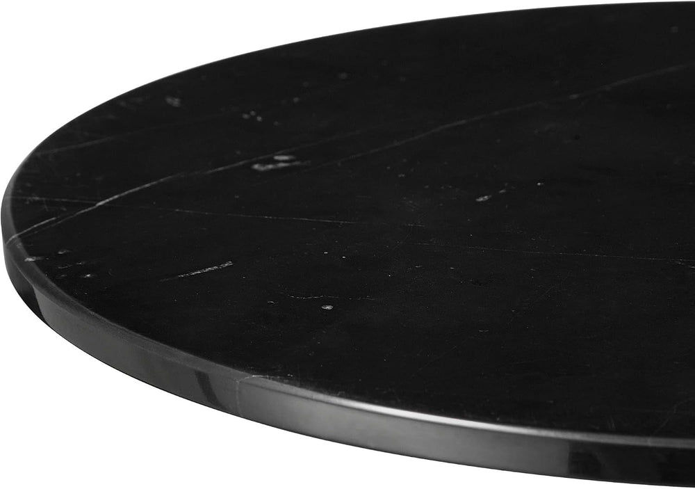 Studio 55D Studio 55 Mesita 24" End Table Black Marble Top with Black Fi...