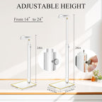 Acrylic Purse Stands for Display, 3 Pack 14" to 24" Adjustable Height Clear Purse Holder Stand, Counter Bags Hanging Organizer Handbag Rack for Closet Retail Vendor Commercial Store