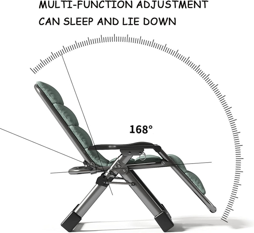 Gravity Reclining Chair, Outdoor Patio Recliner, Adjustable Backrest, Indoor Lounge for Backyard,(E)