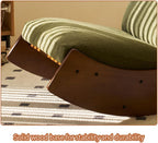 Comfortable Glider Rocking Chair, Upholstery Glider, Solid Wood Frame, Perfect for Multiple Settings Accent Reading (Green + Fabric)