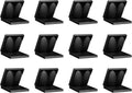Allure - Bulk Case Of 12 - Large Necklace Box With LED Light, Square Shaped, Elegant Diamond Necklace Case, For Unique Proposal Or Wedding, Luxury Black Velvet Interior Jewelry Display Gift Box.