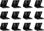 Allure - Bulk Case Of 12 - Large Necklace Box With LED Light, Square Shaped, Elegant Diamond Necklace Case, For Unique Proposal Or Wedding, Luxury Black Velvet Interior Jewelry Display Gift Box.