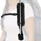 Homakover Hands-Free Backpack Umbrella Clip Holder, Rain Stand Bracket Mount for Outdoor Hiking Fixed, Fit for Most Standard Backpack Shoulder Strap