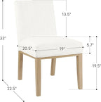HomePop Kolbe Upholstered Dining Chair - Stain-Resistant Woven Fabric, 19.5" Seat Height, Ideal for 29-31 Inch Tables (Single Pack)