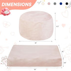Kids Bean Bag Chair Bed - Convertible Lazy Chair to Floor Mattress with Filler - Small Beanbag Chair for Boys and Girls - Floor Couch Sofa in Bedroom, Classroom, Reading Nook - Pink