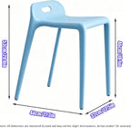 Stackable Plastic Backrest Stools, Conference Room Standby Chair, Simple Bar Stools, Widen The Large Seat Surface, for Parties, Home, Office(Orange)