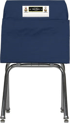 Seat Sack Student Chair Storage Pocket - 14", Single Pocket, Classroom Chair Organizer for Student Desks, Durable Over-the-Chair Storage, Blue, 1-Pack