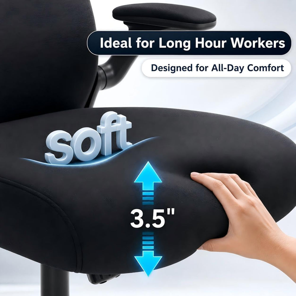 Home Office Desk Chairs, Ergonomic Office Chair with Lumbar Support & 3D ...
