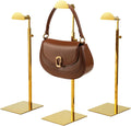 Purse Display Stands - 3PCS Stainless Steels Purse Stand Holder Adjustable Height Purse Display for Retail Luxury Bag Organizer Home Store Boutique Retail Closet Gold Color