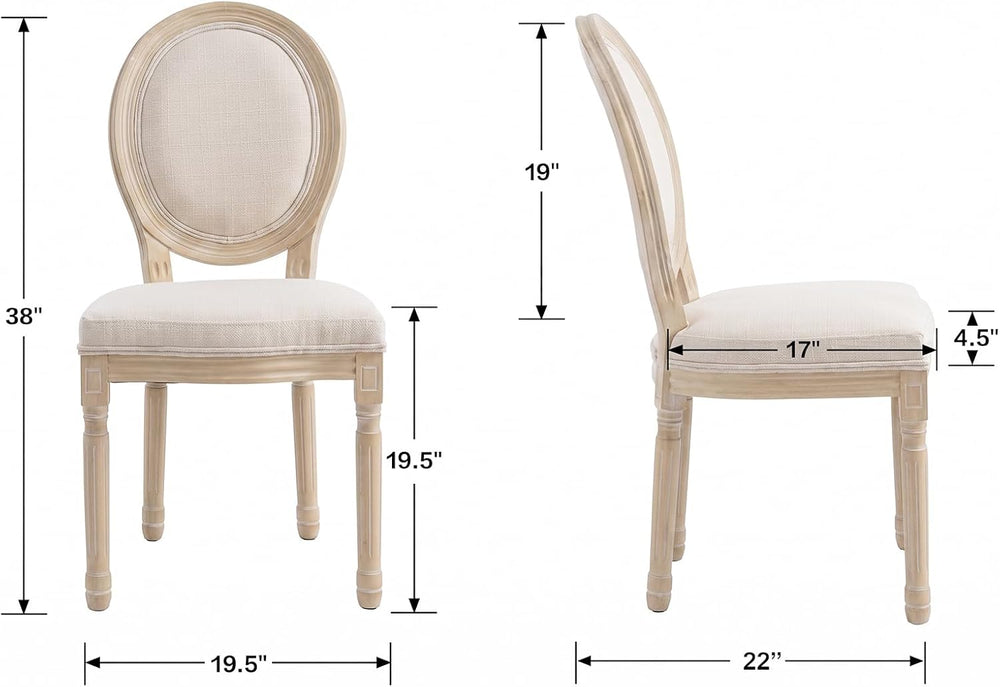 chairus Farmhouse Dining Chairs Set of 2 French Country Dining Room Chairs Vi...
