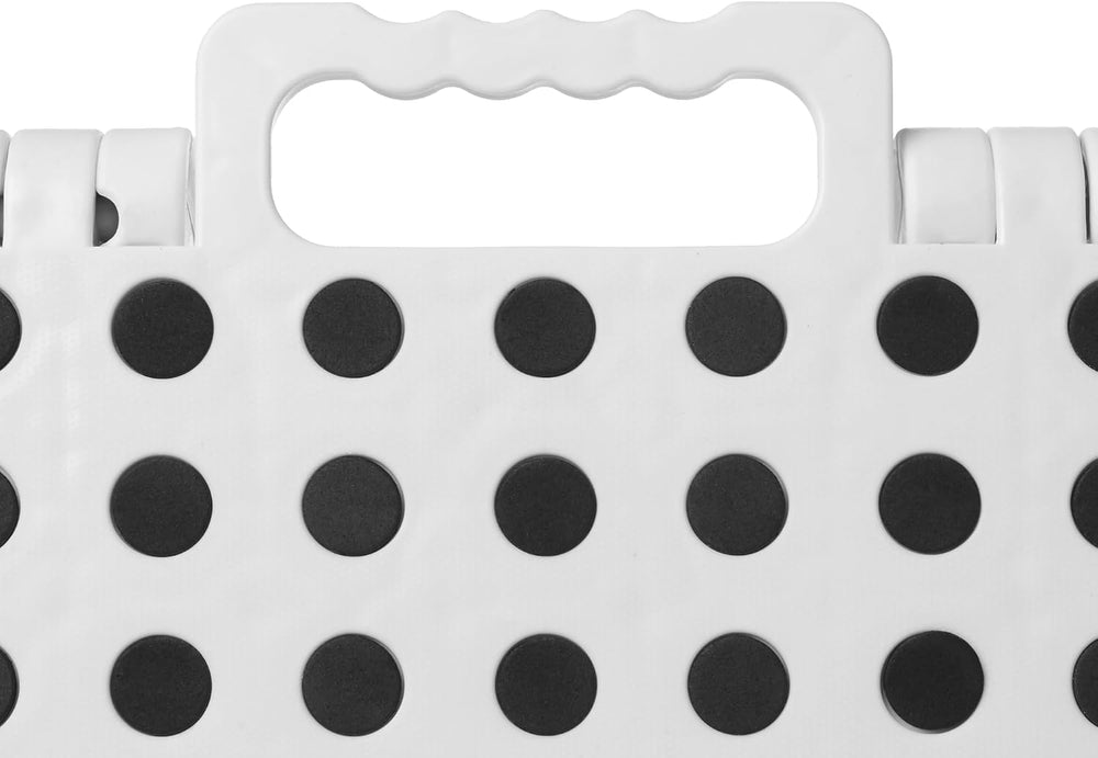 Casafield 13" Folding Step Stool with Handle (Set of 2), White - Portabl...