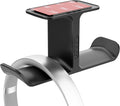 Upgraded Headphone Stand Hanger,Headset Holder Mount, Hook of Double Hanging Design with Strong Adhesive Tape for Headphones,H02U-Black-1PCS(Double Hanging)