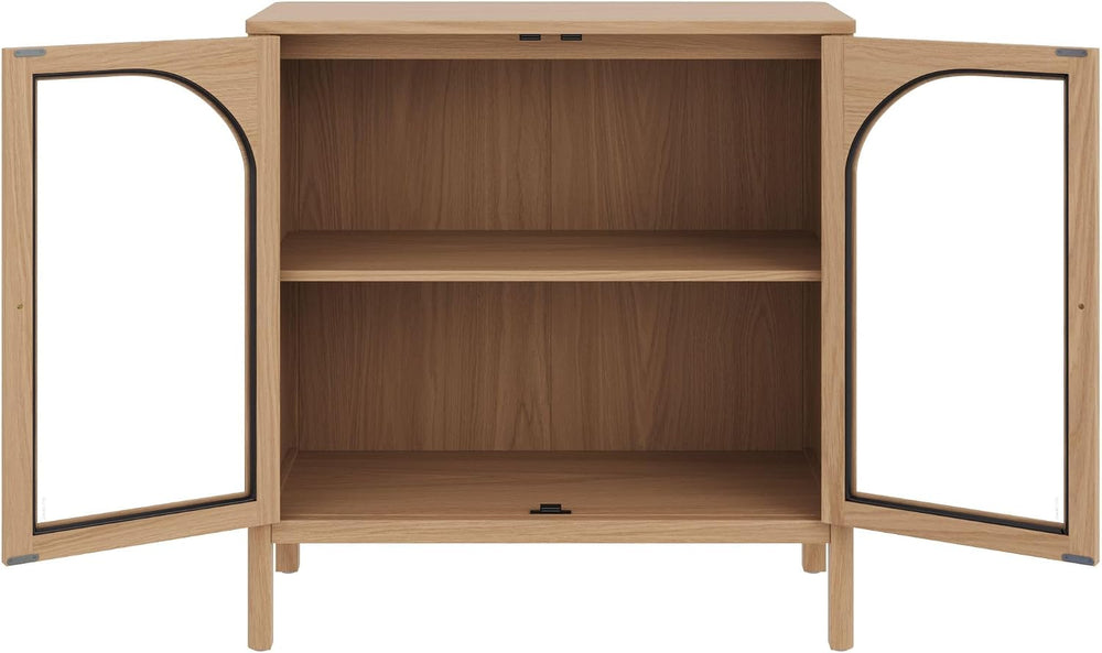 Nathan James Mason Modern Farmhouse Storage Cabinet, Free Standing Accent Sid...