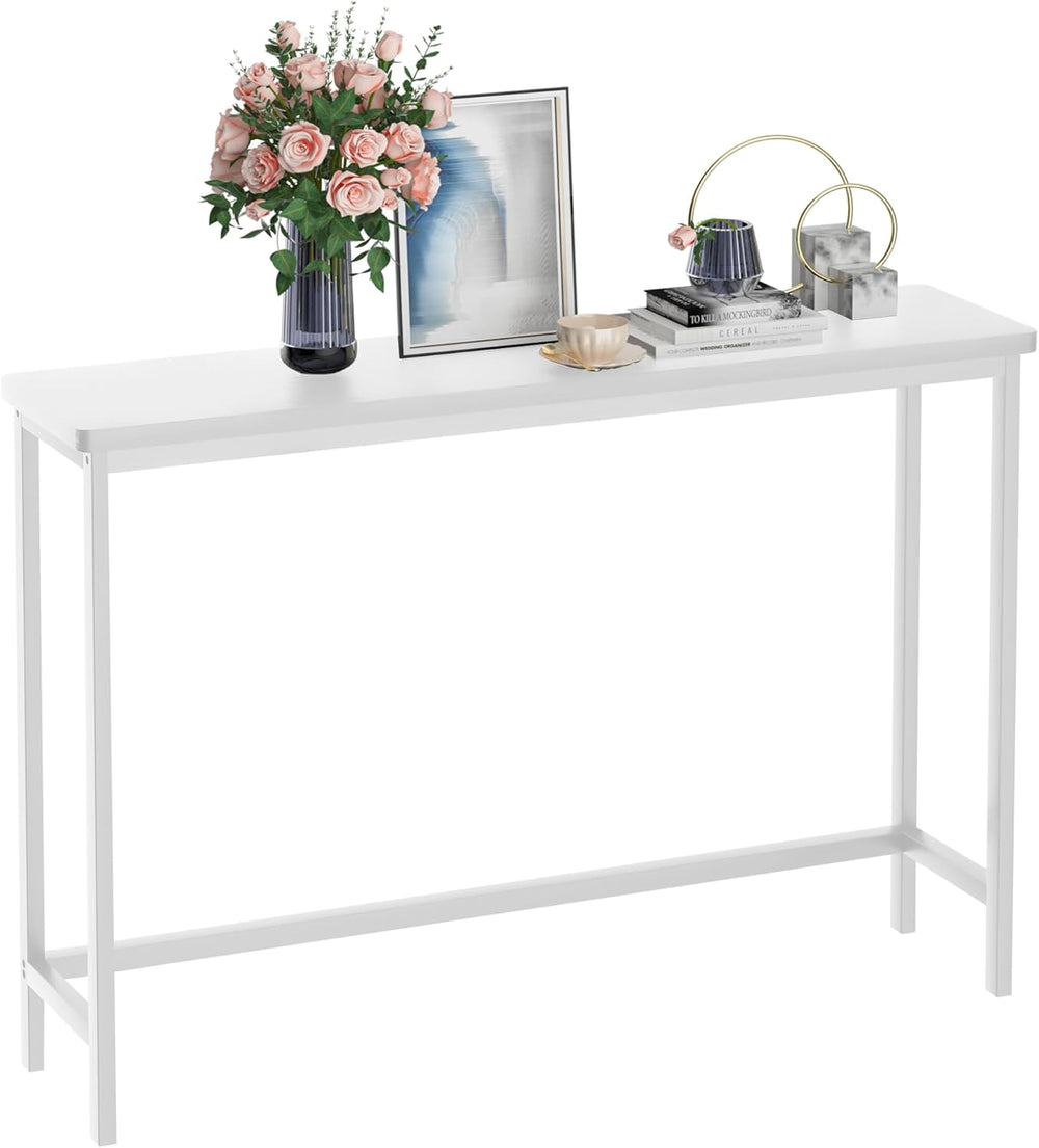VASMIA Console Table, Entryway Table, Narrow Sofa Table, 39" Bamboo Hall...