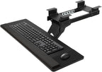 FAHKNS Keyboard Tray Under Desk，Multi-Function Keyboard Tray Adjustable with Mouse Pad & Wrist Rest，Ergonomic Large Size Keypad Tray Holder， Suitable for Office/Game/Home