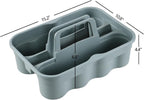 4-Pack Plastic Carry Caddy with Handle, Cleaning Utility Caddy Tote, Gray Housekeeping Tote