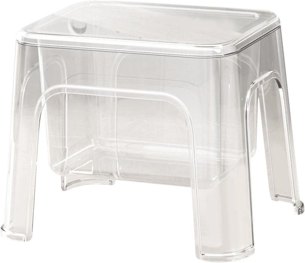 Step Stool Footstool Storage Ottoman Shoe Changing Stool for Laundry Househol...