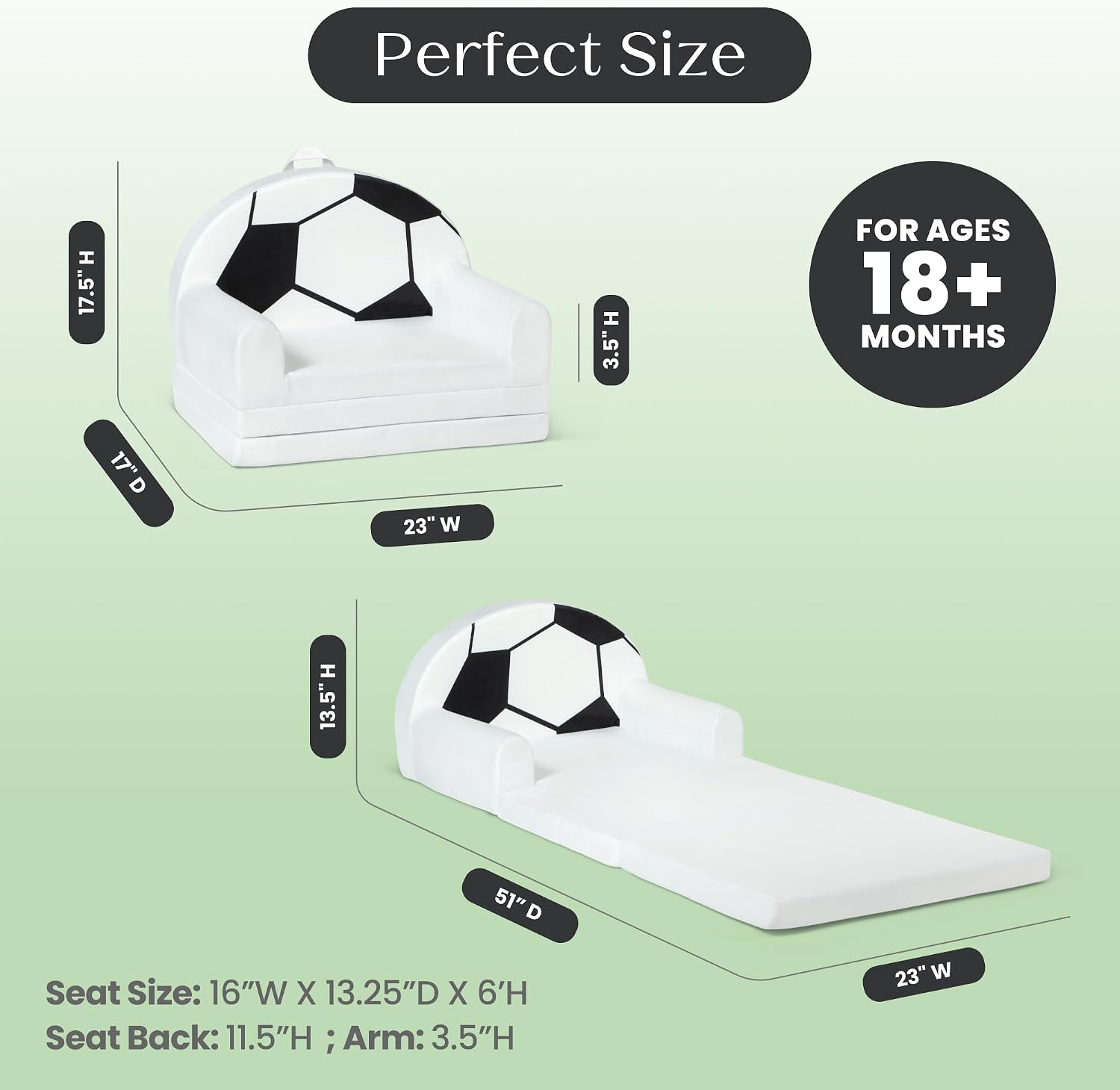 Delta Children Soccer Ball Flipout Figural Chair