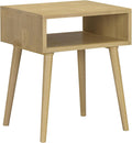 NTC Zoe Solid Wood Nightstand, Mid Century Modern Side Table Bedroom, Bedside Furniture, Night Stand, End Table, Easy Assembly - Sand
