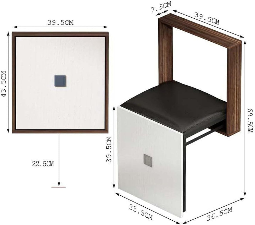 Wall Mounted Folding Chair Solid Step Stools, Folding Wall Hang Balcony Livin...