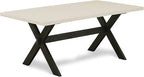 East West Furniture X627MZ650-6 6 Piece Dining Table Set Contains a Rectangle Kitchen Table and 4 Dark Gotham Grey Linen Fabric Parson Chairs with a Bench, 40x72 Inch, Multi-Color