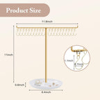 OAOLEER Bracelet Holder Display, Gold Jewelry Holder with 20 Movable Hooks Bracelet Stand Organizer, Jewelry Display Stand for Necklaces Bangles