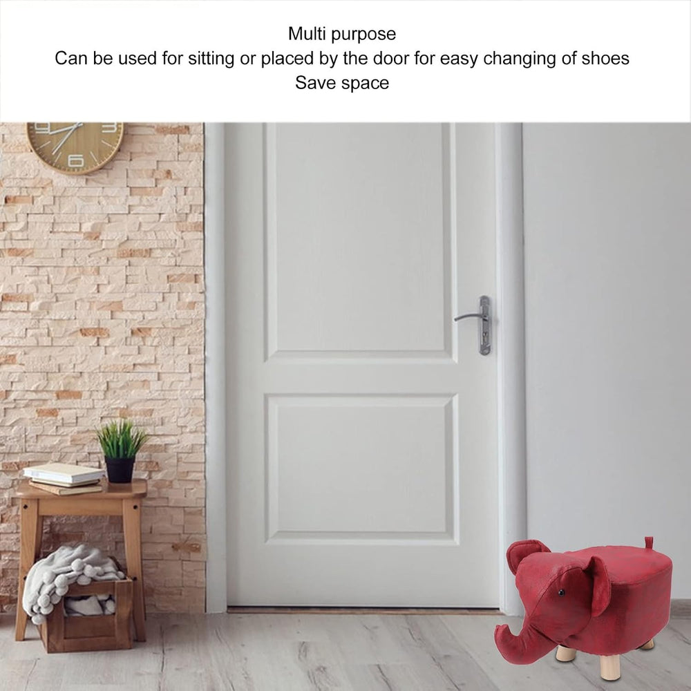 Diydeg Animal Footstool, Cute Elephant Shaped Ottoman Footstool with Soft Pad...