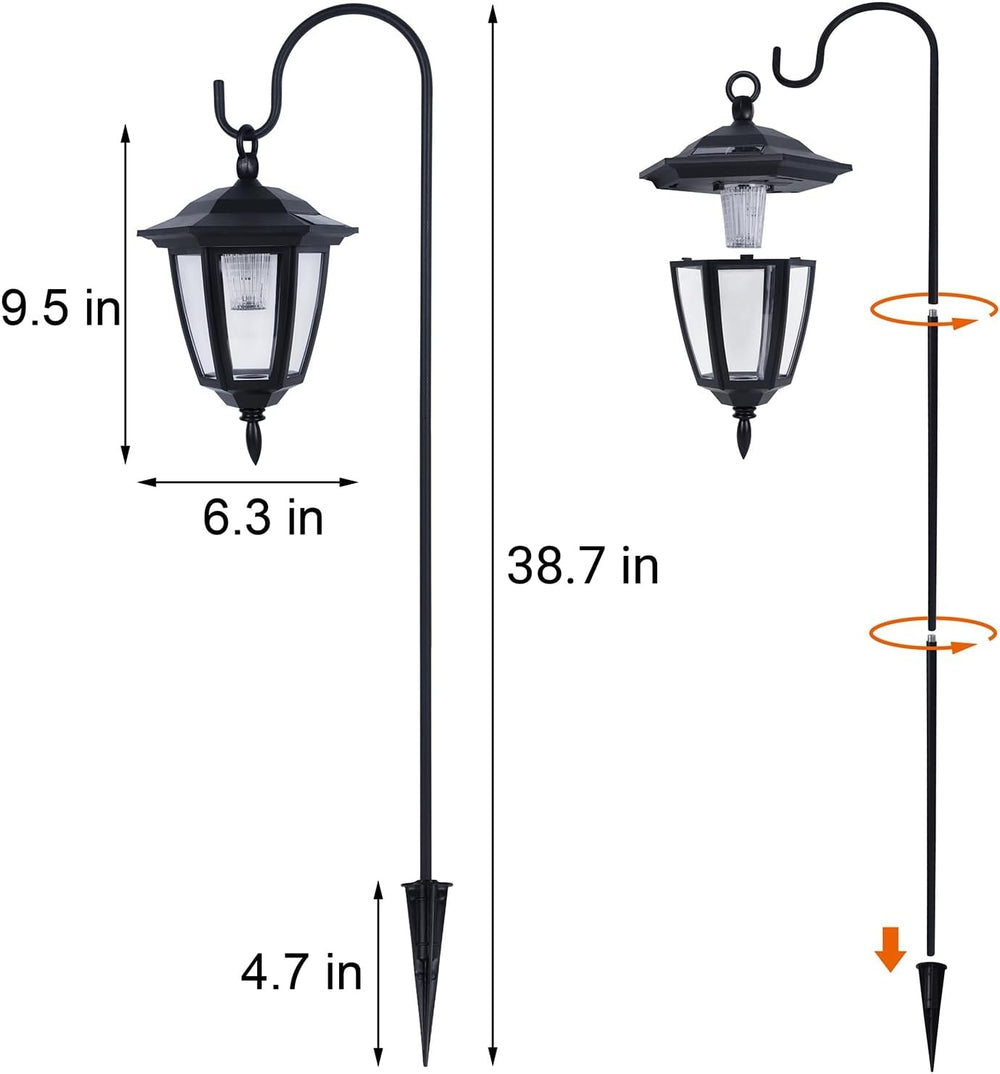 Dynaming 2 Pack Solar Hanging Lights Outdoor, Solar Powered Garden Decorative...