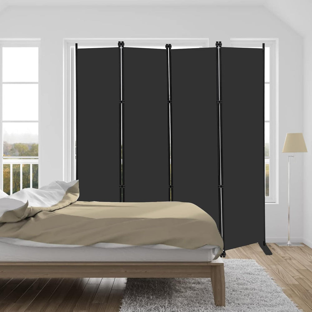 MAYOLIAH 4 Panel Room Divider 6Ft Tall Indoor Foldable Privacy Screen wall
