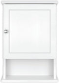MCS 23x16 White Medicine Cabinet Organizer, Wall Mounted Bathroom Cabinet for Over-The-Toilet Storage, Bathroom Furniture & Restroom Organizer